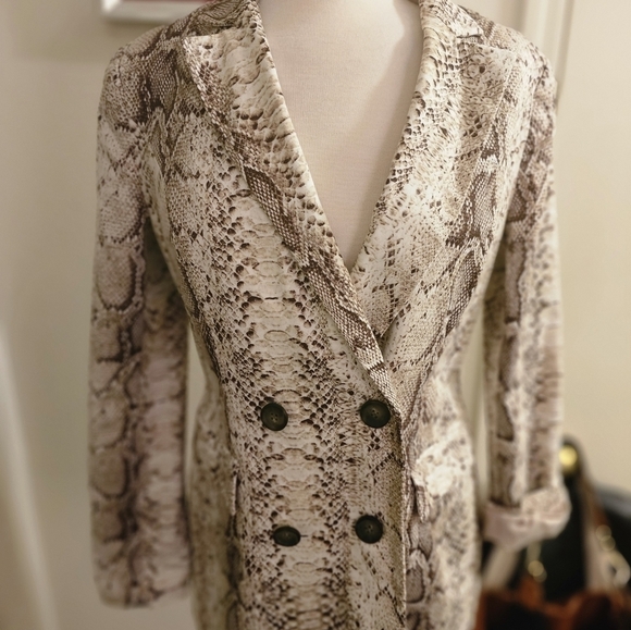 Snakeskin Print Blazer - Picture 1 of 6